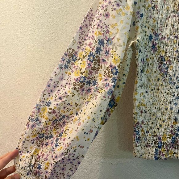 1. State Floral Smocked Top - Multicolor - Picture 7 of 7